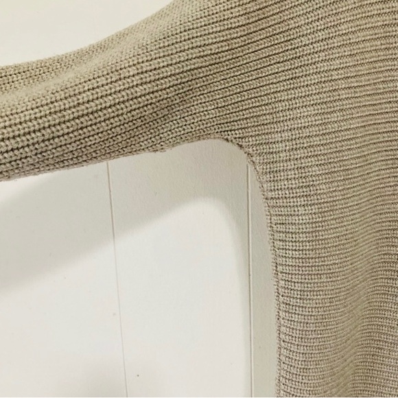 Athleta Huntly Knit Wool Blend Crewneck Oversized Oatmeal Sweater Sm - Picture 5 of 11